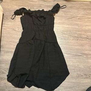 Black off-the-shoulder dress